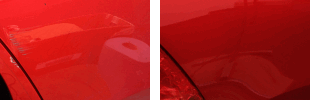 scraped rear panel & door scraped rear panel & door